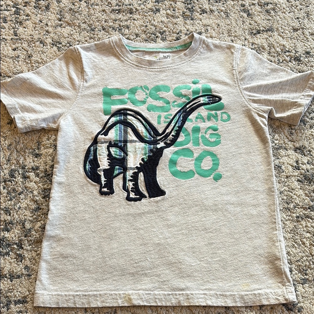 Jumping Beans Gray Dinosaur Tee Short Sleeve